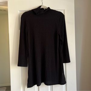 Puella black turtleneck tunic, size medium